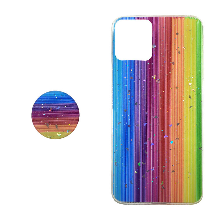 کاور مدل سیلیکونی مناسب برای گوشی موبایل اپل iPhone 12 Pro Max به همراه پاپ سوکت